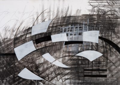 Aldo Pizzi, Artist | Sky Sail | 2019 | 44" x 64" | Mixed Media on Panel