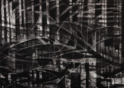 Aldo Pizzi, Artist| Shipwreck | 2015 | 38" x 50" | Charcoal on Paper