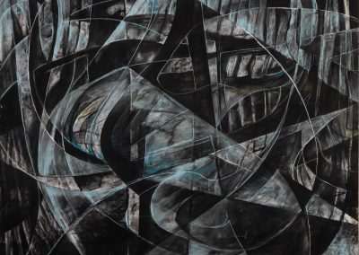 Aldo Pizzi, Artist | Shooner | 2015 | 38" x 50" | Charcoal and Pastel